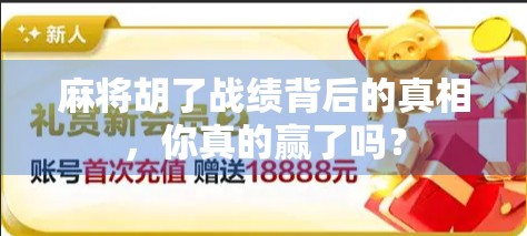 麻将胡了战绩背后的真相，你真的赢了吗？