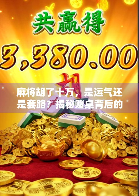 麻将胡了十万，是运气还是套路？揭秘赌桌背后的财富密码！