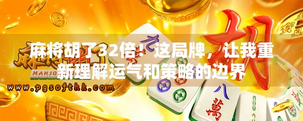 麻将胡了32倍！这局牌，让我重新理解运气和策略的边界