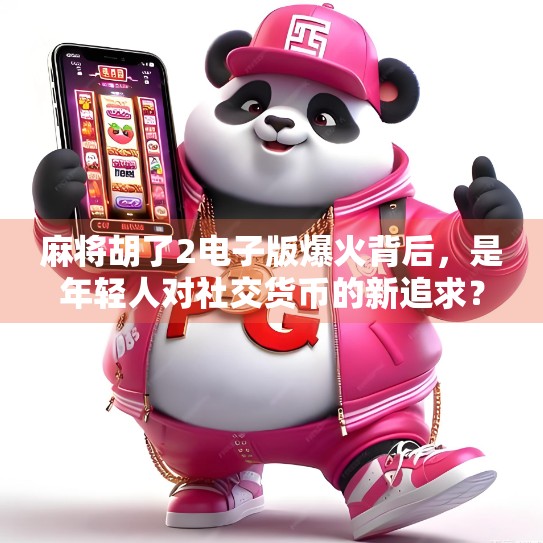 麻将胡了2电子版爆火背后，是年轻人对社交货币的新追求？