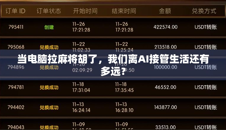 当电脑拉麻将胡了,我们离AI接管生活还有多远?