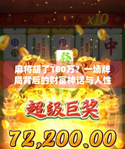 麻将胡了180万？一场牌局背后的财富神话与人性拷问