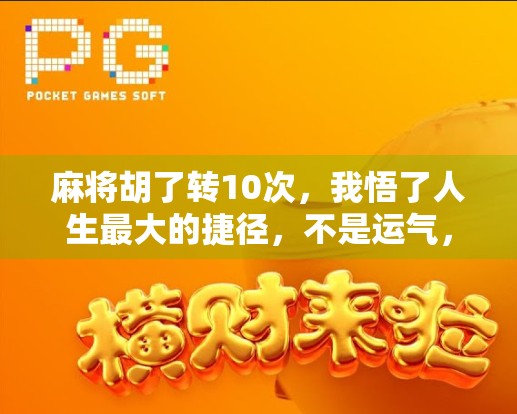 麻将胡了转10次，我悟了人生最大的捷径，不是运气，而是心法！