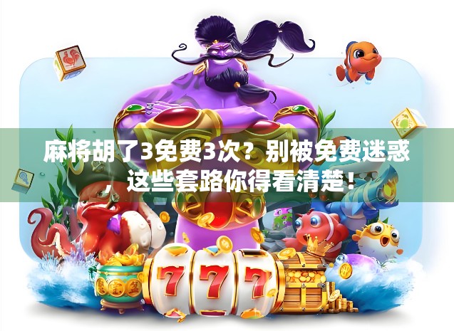 麻将胡了3免费3次？别被免费迷惑，这些套路你得看清楚！