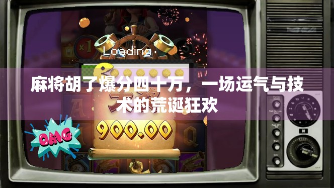麻将胡了爆分四十万,一场运气与技术的荒诞狂欢