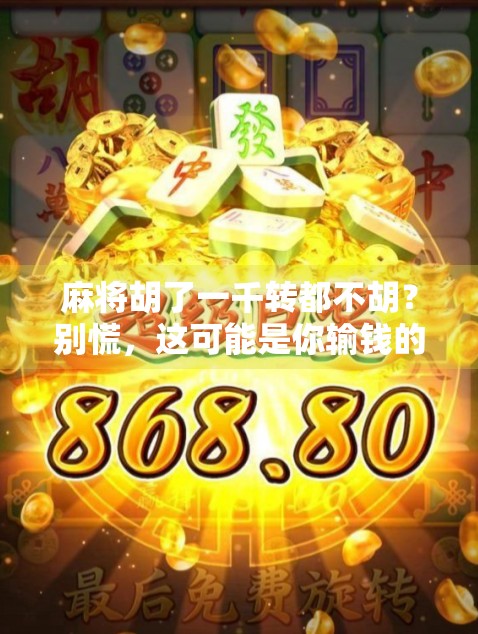 麻将胡了一千转都不胡？别慌，这可能是你输钱的隐形杀手！